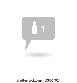 New Follower notification icon vector