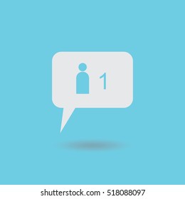 New Follower notification icon vector