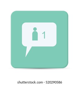 New Follower notification icon vector
