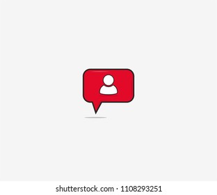 New Follower Notification Vector Illustration