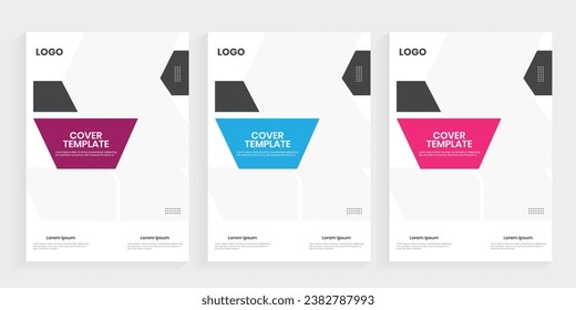 New font cover page booklet vector template, annual report paper sheet book cover layout, a4 style best document brand identity graphic layout