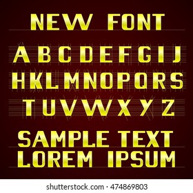 The new font english alphabet