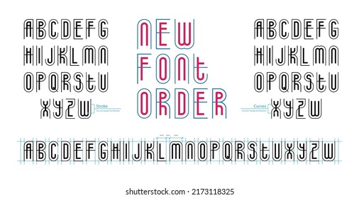 New font order - Unique design font. Vector Condensed font, suitable for headings.