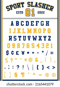 New Font - Sport Slasher Solid - Vector art