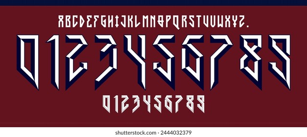 new font vector team Europe national team 2024, kit sport style font. football style font with lines and points inside, sports style letters and numbers for soccer team