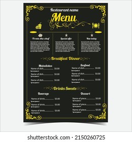 A new food menu design 