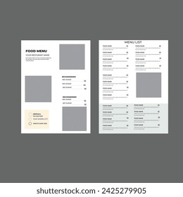 new  food menu design design