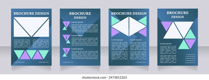 Nuevo diseño de diseño de folleto en blanco de promoción de productos alimenticios. Conjunto de Plantillas de póster de Vertical con espacio de copia vacío para texto. Colección de informes corporativos prefabricados. Páginas de papel de folleto editables