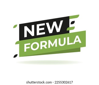 New formula banner sign. new formula speech bubble label.