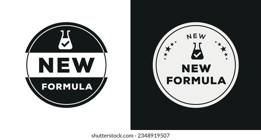 New formula label, vector illustration.