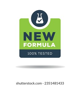 New formula label, vector illustration.