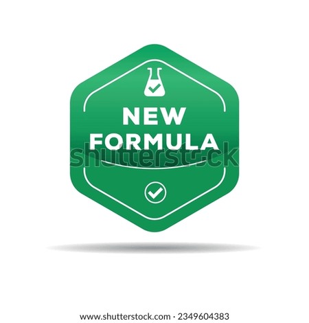 New formula label, vector illustration.