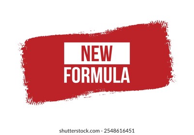  nova fórmula vermelho banner design isolado no fundo branco.