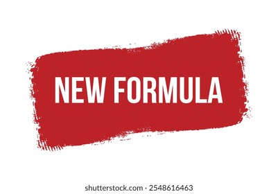  neue Formel rotes Banner-Design einzeln auf weißem Hintergrund.