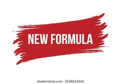  new formula red banner design isolated on white background.