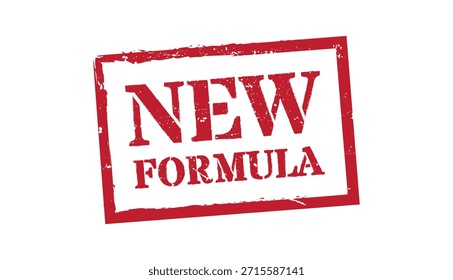 Neue Formel rot grunge gummi stempel vektor quadrat siegel design