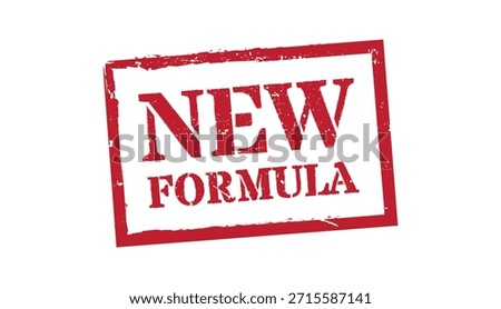 New formula red grunge rubber stamp vector square seal design