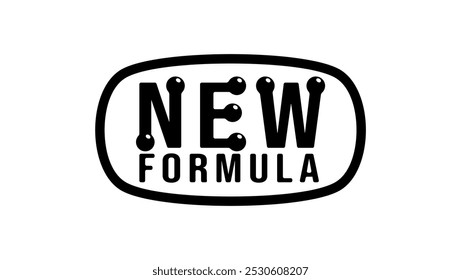Nuevo sello de fórmula, silueta aislada negra