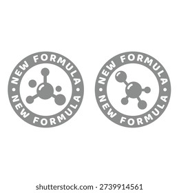 New formula vector label. Sticker for cosmetics or drugs and medical treatment.