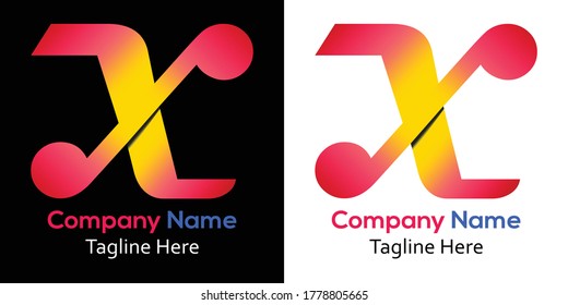 new free unique colorful iconic icon and icons popular color combination letter type symbol and symbols illustrations x vectors logo for office company project business commercial 