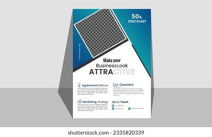 Neue kostenlose Vektorgrafik-Design-Vorlage für Mehrzweckflyer und Broschüren-Titelseiten-Design.  