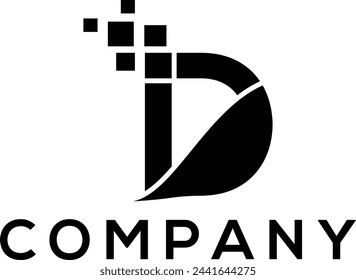 New Free vector d technology data logo design template