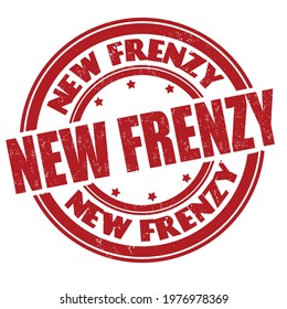 New frenzy grunge rubber stamp on white background, vector illustration