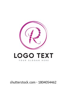 A new, fresh, handmade calligraphy letter type R logo template, Vector logo for business and company identity 