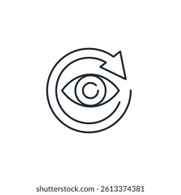 New fresh look. Look differently. Vector linear icon isolated on white background.