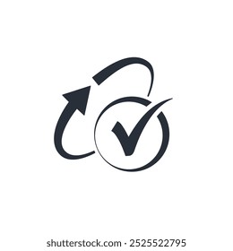 Nova atualização. Realização de oportunidades. Ícone de ilustração vetorial isolado no plano de fundo branco.
