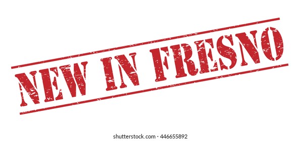 new in fresno vector stamp on white background