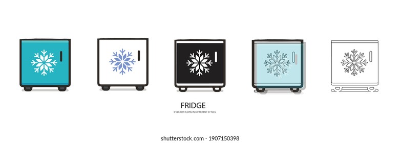 icono de tipo vector de refrigerador nuevo