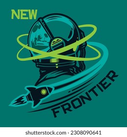 New Frontier illustration vector design