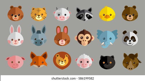 New Funny Animal Vector Set