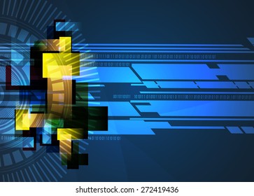 New future technology concept abstract background for business solution