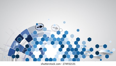 New future technology concept abstract background for business solution