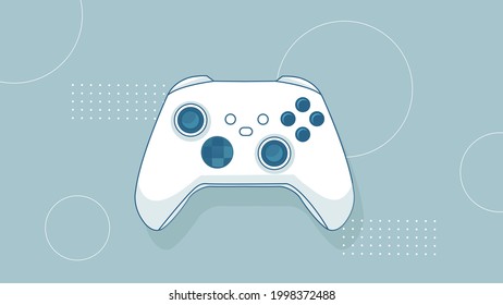 New game controller or joystick with soft color background