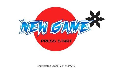 Nouvel jeu.retro. pour les actifs de jeu dans  illustrations vectorielles.