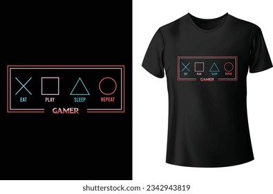 New Gaming T shirt Design vector