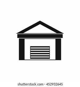 New garage icon in simple style. Building symbol isolated vector illustration