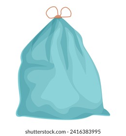 New garbage bag icon cartoon vector. General trash. Urban package
