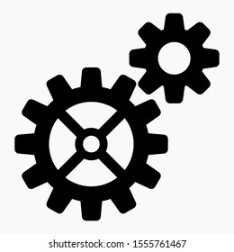 New gear setting cog icon vector illustration.Commercial line vector icon for websites and mobile minimalistic flat design.