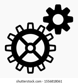 New gear setting cog icon vector illustration.Commercial line vector icon for websites and mobile minimalistic flat design.