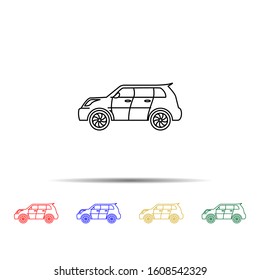 a new generation car multi color style icon. Simple thin line, outline vector of generation icons for ui and ux, website or mobile application