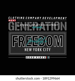 New Generation Denim Stylish Typography Graphic T shirt Stock Vector Illustration