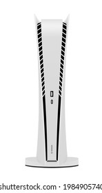 A new generation game console in vector on a white background.Modern video game console vector illustration.