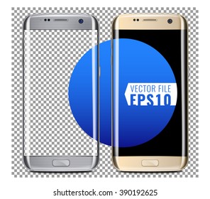 New generation of Gold and Silver smart phone Vector Mock Up fully Re-size-able and Scale-able with high resolution great for web design showcase, product, presentations, advertising in modern style.