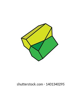 New geometric shape vector illustration. Scutoid 