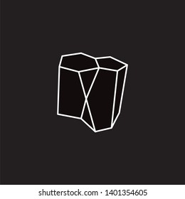 New geometric shape vector illustration. Black background