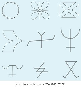 Novo Conjunto de Geometria Elemento de Ícone de Matemática Educação Gráfica Geométrica
